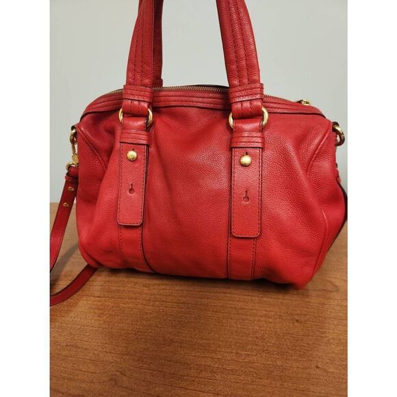 NWT Marc By Marc Jacobs Red Leather Turnlock Shoulder Crossbody - Picture 7 of 10